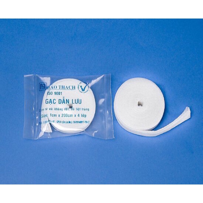 Gạc dẫn lưu - mesh mũi Bảo Thạch 1 x 200 x 4