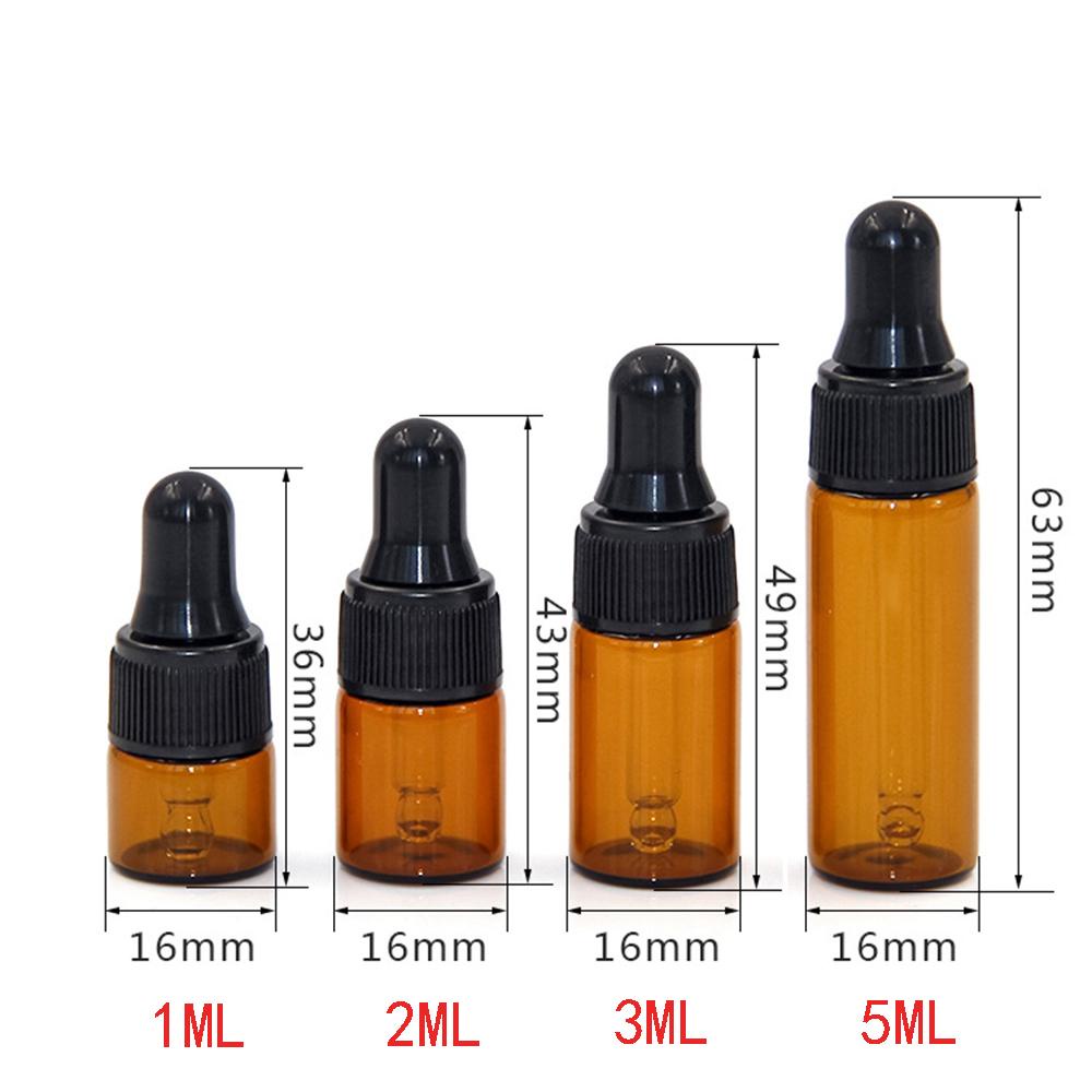 Bộ 10 Lọ Nước Hoa Rỗng Màu Hổ Phách Có Thể Đổ Đầy