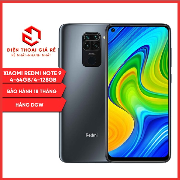 [4-64GB/4-128GB] Điện thoại Xiaomi Redmi Note 9 (Chính hãng DGW) 4-64GB - [Điện thoại giá rẻ, Bảo hành chính hãng]