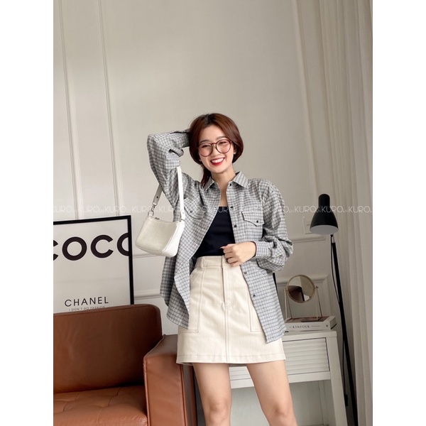 Áo sơ mi over- rộng 2 màu