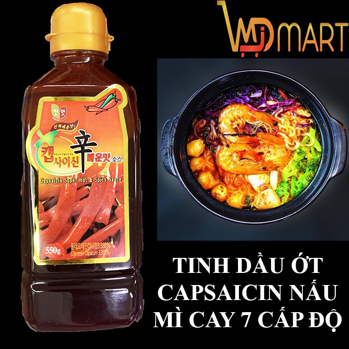 [Mã GROSALEHOT giảm 8% đơn 250K] Tinh dầu ớt Capsaicin 550g Nấu mì cay 7 cấp độ | BigBuy360 - bigbuy360.vn