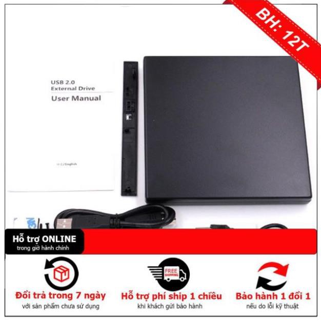[BH12TH] Box DVD Laptop Box DVD Đựng Ổ Đĩa DVD Laptop Gắn Ngoài Qua Cổng USB Loai Mỏng 9.5mm / Dày 12.7mm