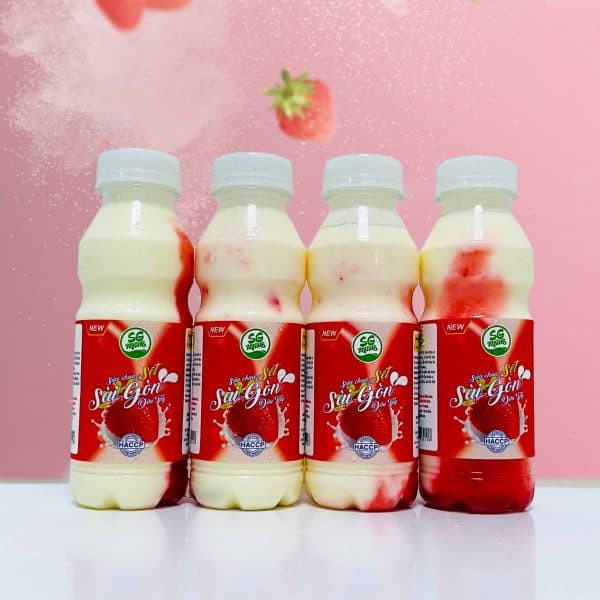 [Có Trân Châu] Sữa Chua Sệt Sài Gòn Hương Dâu Tây CÓ TRÂN CHÂU - Chai 200ml | BigBuy360 - bigbuy360.vn