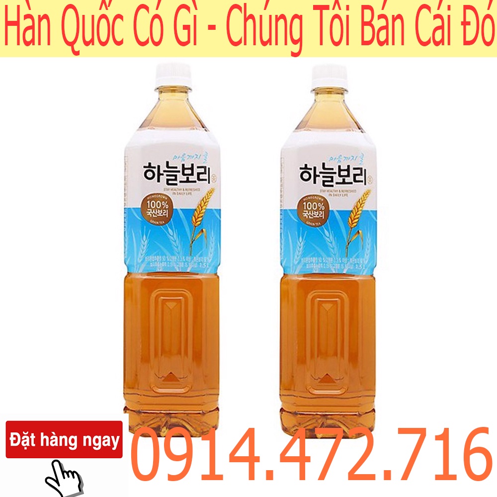 Combo 2 Chai Nước Trà Lúa Mạch WoongJin (1.5L/Chai) - Nhập Khẩu Hàn Quốc