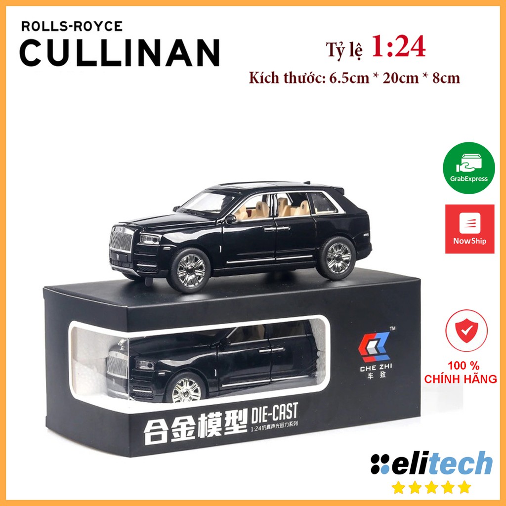 Xe mô hình Rolls Royce Cullinan tỉ lệ 1:24 hợp kim cao cấp, tinh xảo như xe thật