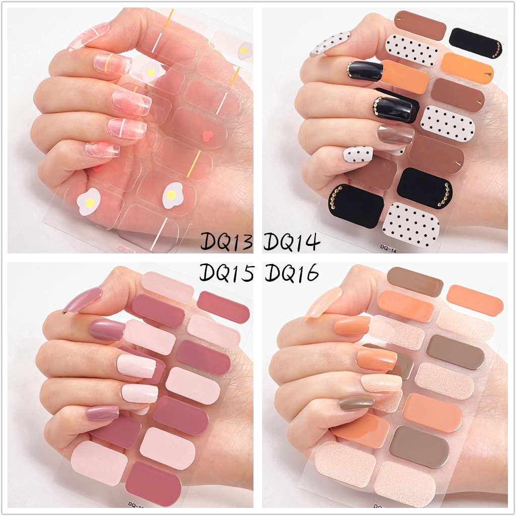 Bộ 14 Miếng Dán 3d Trang Trí Móng Tay Dq01-20