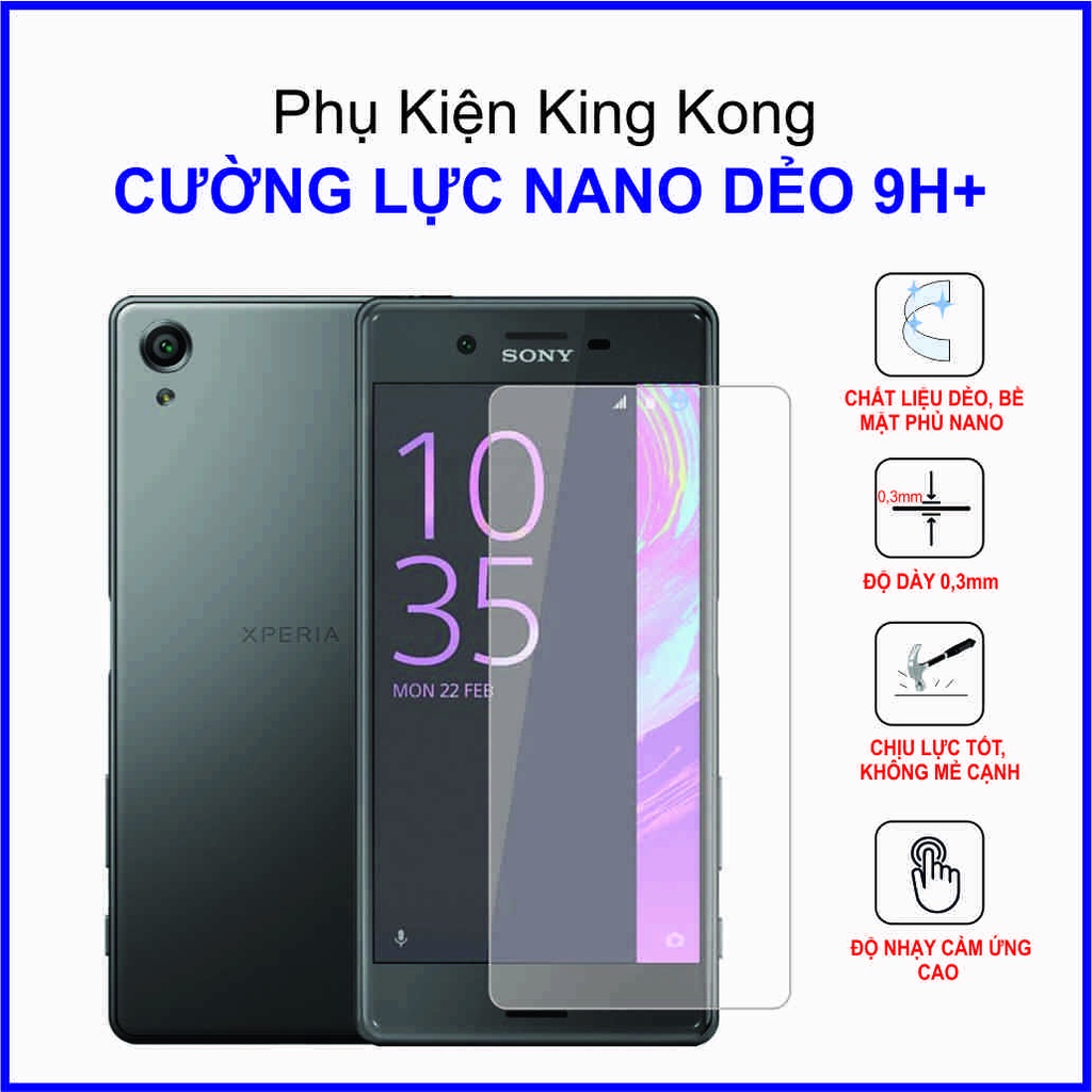 Dán cường lực Sony Xperia X cường lực nano dẻo 9H+