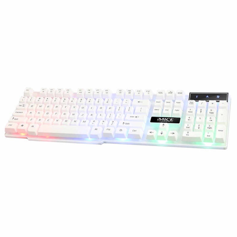 Bàn phím máy tính có dây, keyboard chuyên game Imice AK-600 giả cơ led