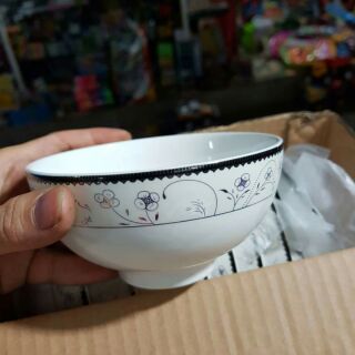 combo 10 Bát cơm viền hoa TH