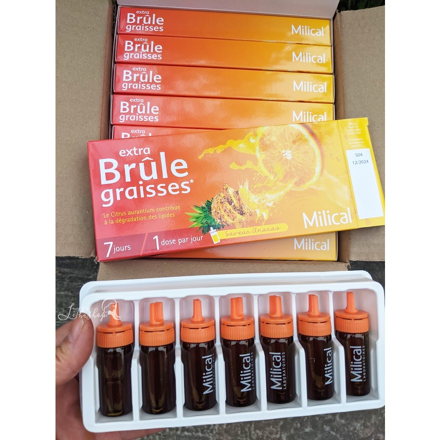 Nước uống Detox Milica Brule  7 ngày vị cam dứa giảm mỡ giảm cân