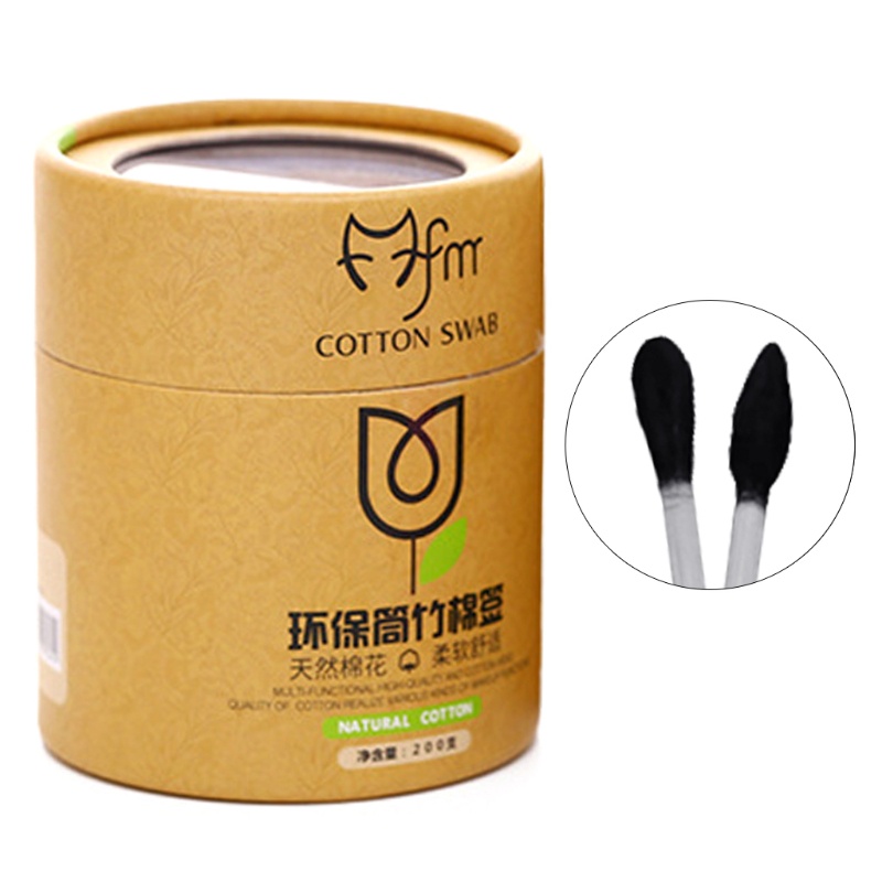 Hộp 200 Tăm Bông Hai Đầu Mềm Mại Dùng Một Lần