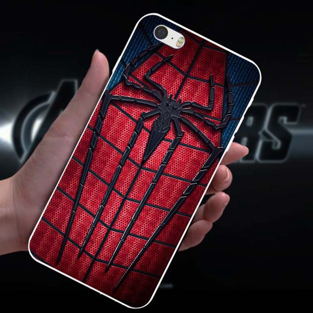 Ốp điện thoại in hình Spiderman cho iPhone 5 5s SE 5C 6 6S 7 8 10 X XS XR MAX Plus