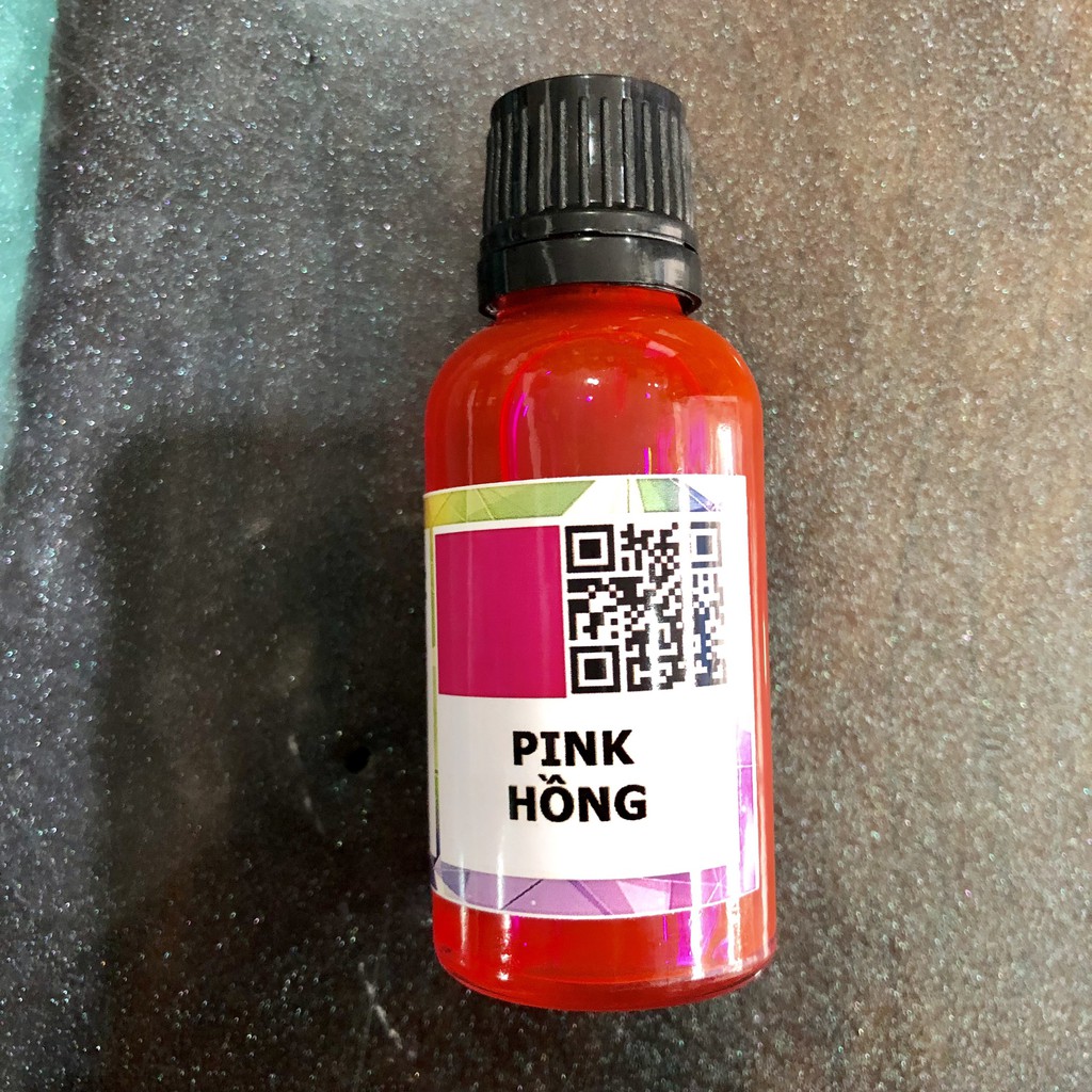 Màu trong suốt xuyên thấu pha Epoxy Resin - Màu hiệu ứng kính - PINK Hồng - 30ml