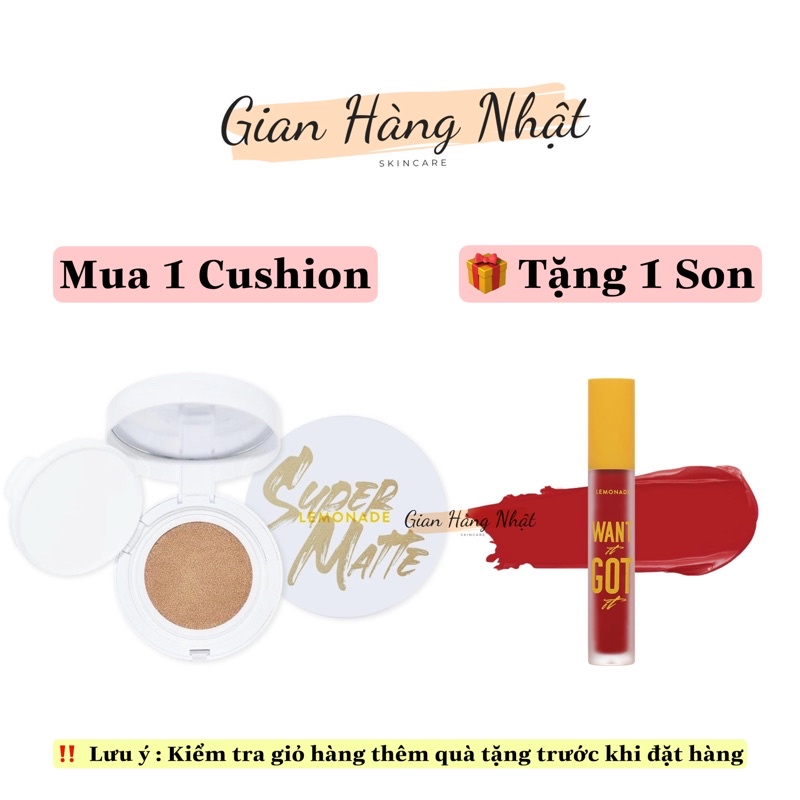 Phấn nước siêu kiềm dầu Lemonade Supermatte Cushion 15g