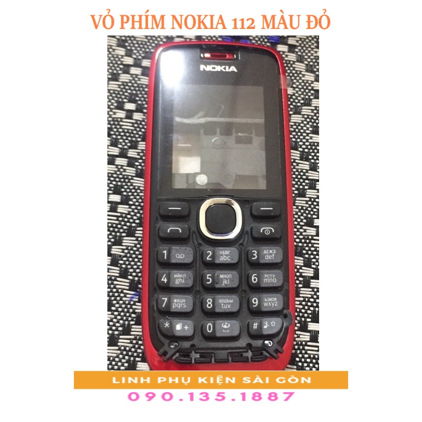 VỎ PHÍM NOKIA 112 MÀU ĐỎ