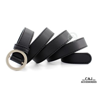 Thắt lưng nữ mặt tròn hợp kim mờ phong cách Hàn Quốc CTL-109 Đen