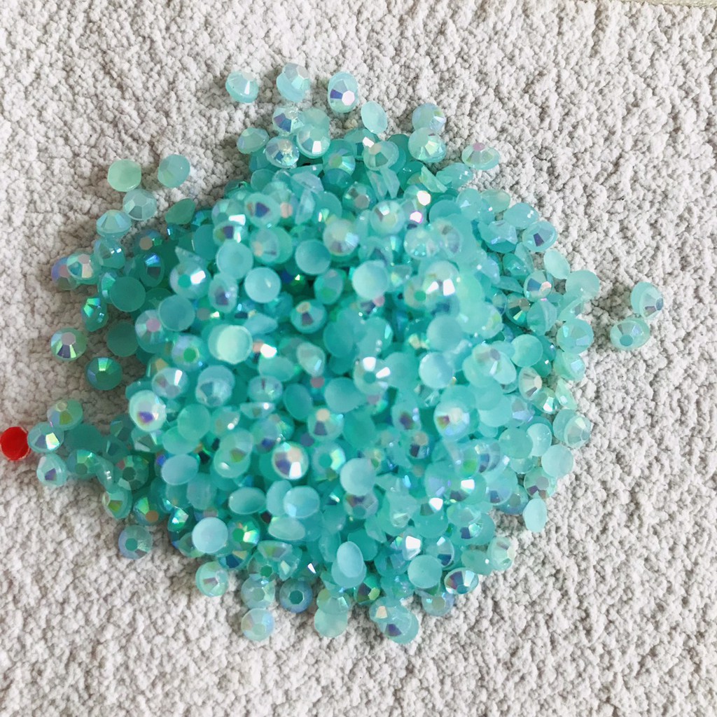 500g Hạt nhựa giả đá phủ nhũ trang trí ốp lưng, trang trí nón mũ, giày dép, túi xách, váy áo