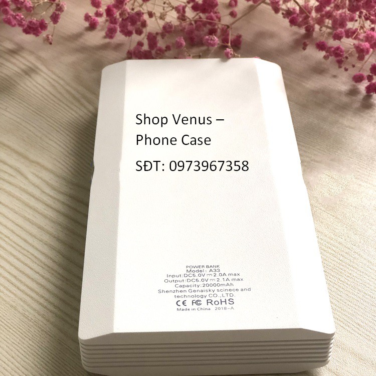 Pin Sạc Dự Phòng Genai Chính Hãng Dung Lượng 20000mah