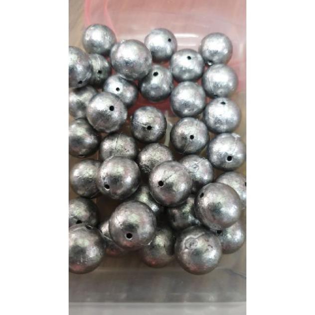 Chì Câu Viên Bi Tròn Xuyên Tâm, chì nho  1g- 1.5g-4g->50gr
