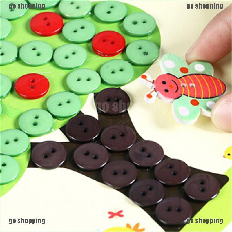 {go shopping}1Pc DIY Button Drawing Painting Interactive Material Kids Educational Toys