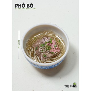 mô hình Phở Bò Miniature bằng đất sét kích thước 4,5 cm