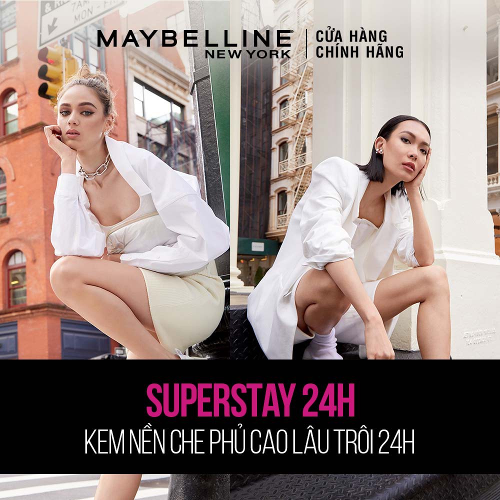 Kem Nền Maybelline Lâu Trôi 110 Tông Da Sáng Superstay Long Lasting Full Coverage Foundation  30ml - 110 Porcelain