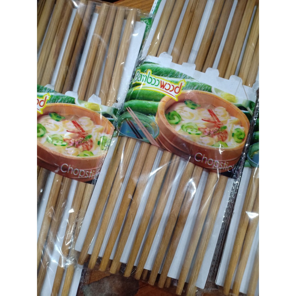 Vỉ 10 Đôi Đũa Tre Sạch Chất Lượng Cao Hàng Công Ty
