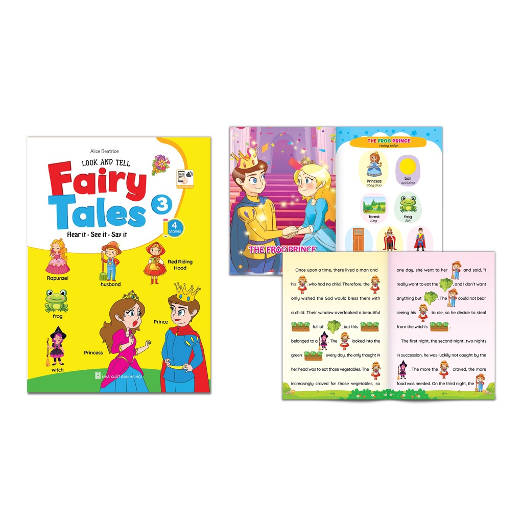 Sách - Truyện tranh tư duy Tiếng Anh Look and Tell fairy 1 2 3 4 cho bé