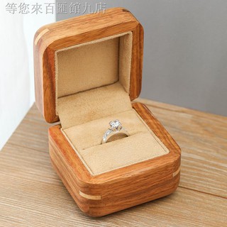 ❀✣✲Hộp Gỗ Đựng Nhẫn Cưới Phong Cách Châu Phi Sang Trọng
