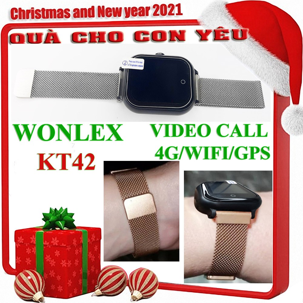 Đồng hồ định vị WONLEX KT42 [ ] gọi video call 4G WIFI định vị WIFI/GPS chịu nước ip67