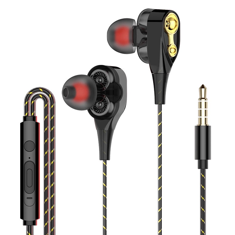 Tai Nghe Gaming Có Dây Nhét Tai Chơi Game Chống Ồn Có Mic In Ear Cho PC ĐT táo Plus XIaomi Samsung...