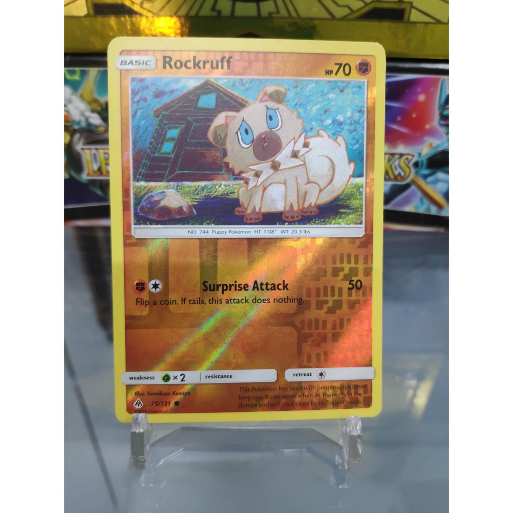 [ Dưa Hấu Yugioh ] Lá bài thẻ bài Pokemon Rockruff