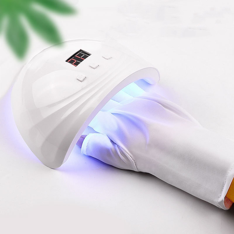 Set 2 Găng Tay Hở Ngón Chống Tia UV Ánh Sáng Trắng