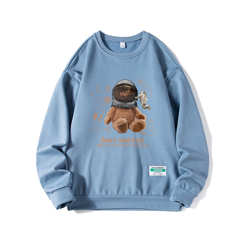 Áo Sweater Cổ Tròn Dáng Rộng In Họa Tiết Thời Trang Đường Phố 2022 Cho Nam