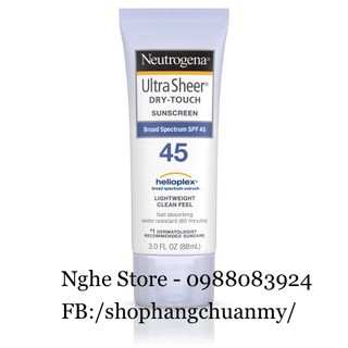 KEM CHỐNG NẮNG NEUTROGENA ULTRA SHEER DRY TOUCH SPF45