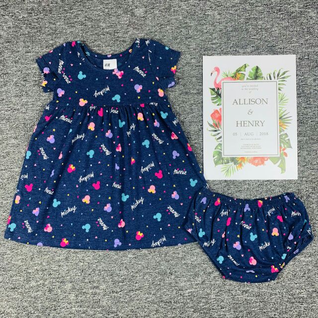 Đầm thun Cotton kèm quần chíp