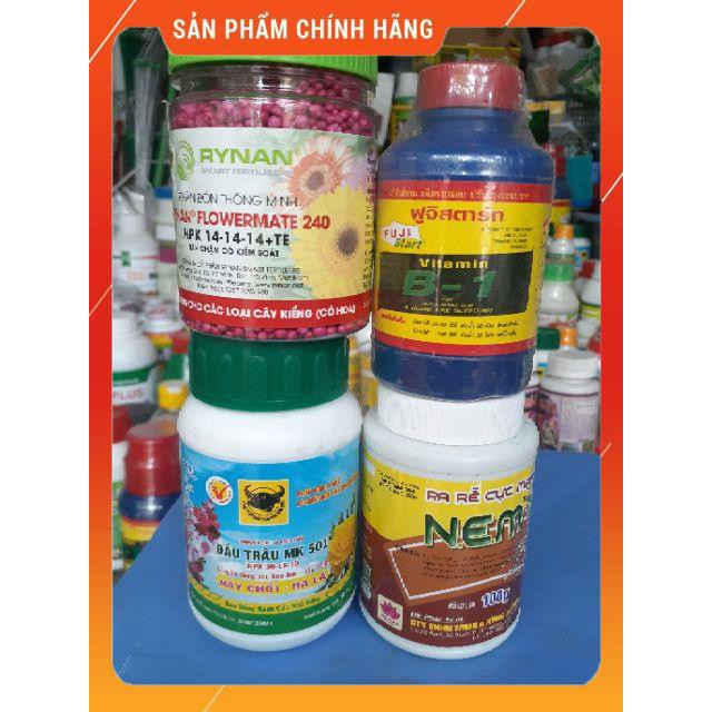 Combo bộ 4 phân bón chăm sóc hoa Lan