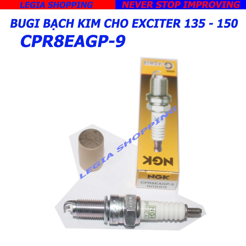 BUGI BẠCH KIM NGK CPR8EAGP-9 CHÂN DÀI DÙNG CHO YAMAHA EXCITER, WINNER, RAIDER, FX125, NO LX, FU 125