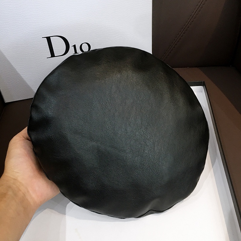 Mũ nồi bằng da màu đen phong cách retro thời trang xuân thu 2020 cho nữ