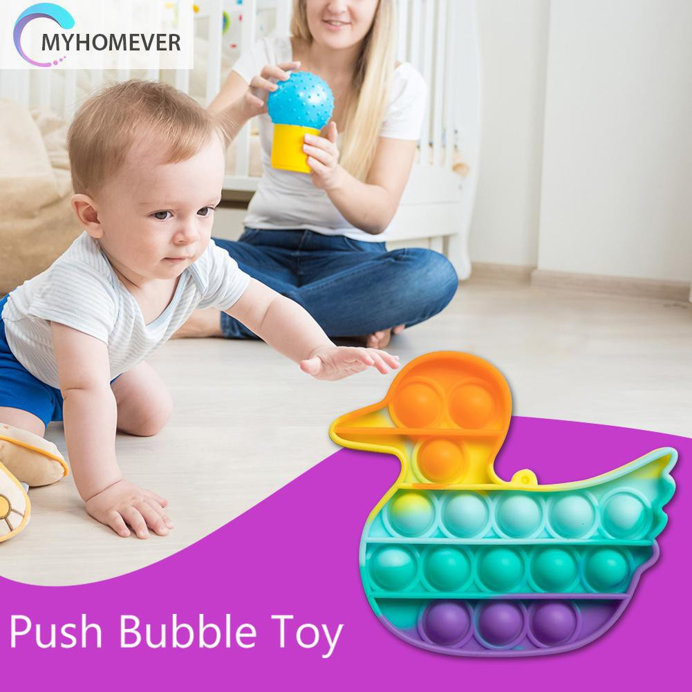 Đồ chơi giác quan thư giãn Pop It ấn bong bóng giải tỏa căng thẳng chống áp lực tạo hình vịt vui nhộn