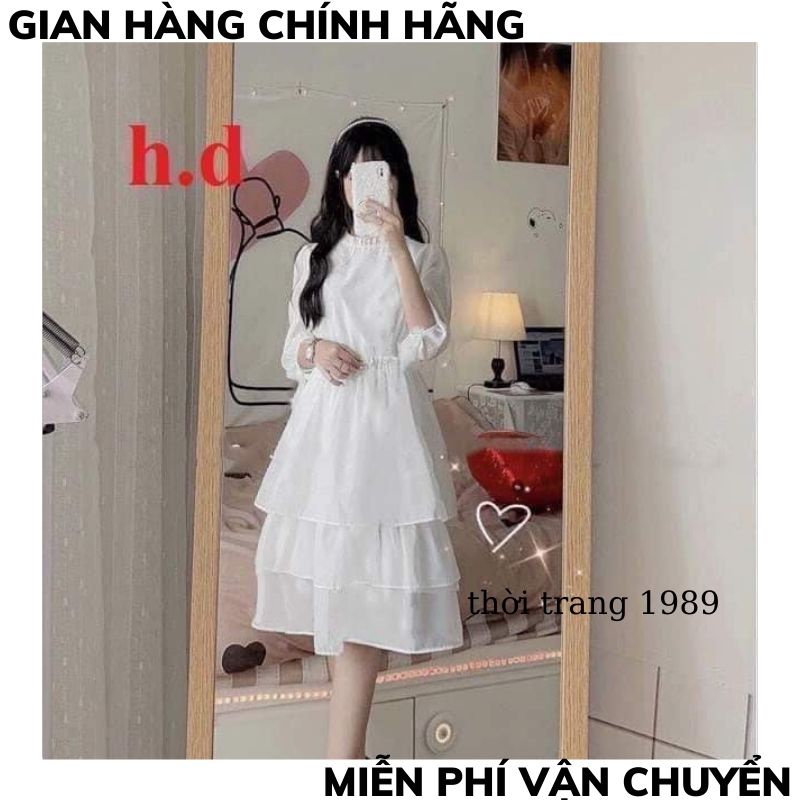 Đầm công chúa 3 tâng 🍀đầm nữ tay lỡ voan 2 lớp chất đẹp ULZZANG, phong cách hànquốc ,đầm tiểu thư vintage ,XƯỞNG MAY TOJ