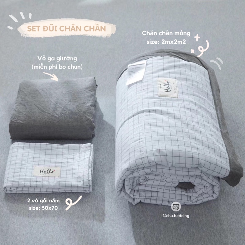 FULL SET 100% COTTON ĐŨI NHẬT CHĂN CHẦN