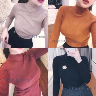 Áo thun gân cổ lọ 50k