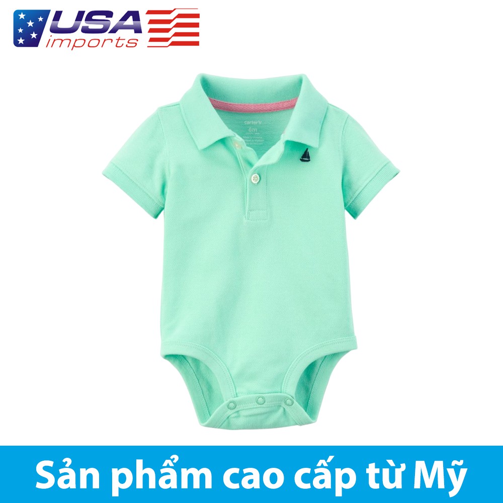 Bodysuit kiểu polo tay ngắn Car-tờ Auth Từ Mỹ (225H358)