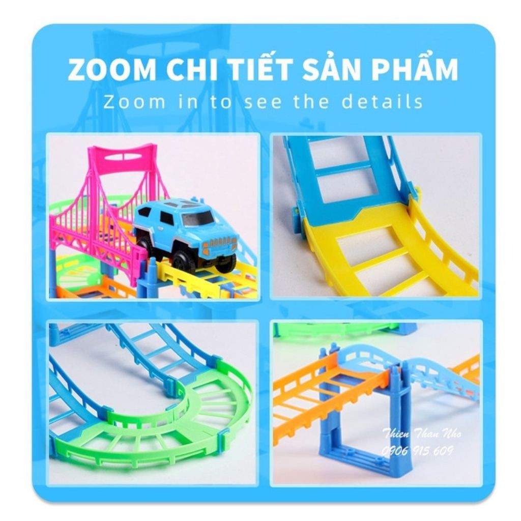 Đồ Chơi Đường Đua Ô Tô, Đồ Chơi Cho Bé Trai Lắp Ráp Đường Ray Tư Duy Sáng Tạo Cho Bé, Shop Mẹ Mốc ,OTDR