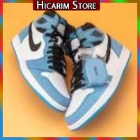 Giày Thể Thao jordan Cao Cổ Xanh Dương [Tặng Phụ Kiện] Giày sneaker jodan High University Blue nam nữ Hot Hit 2021