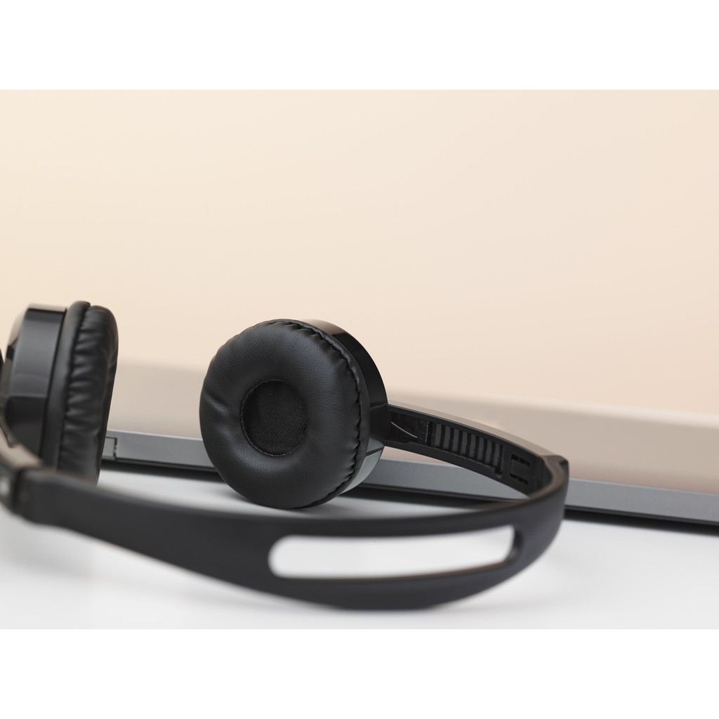 Tai nghe chụp tai có dây RAPOO H100, jack cắm 3.5mm có mic BH 12 Tháng