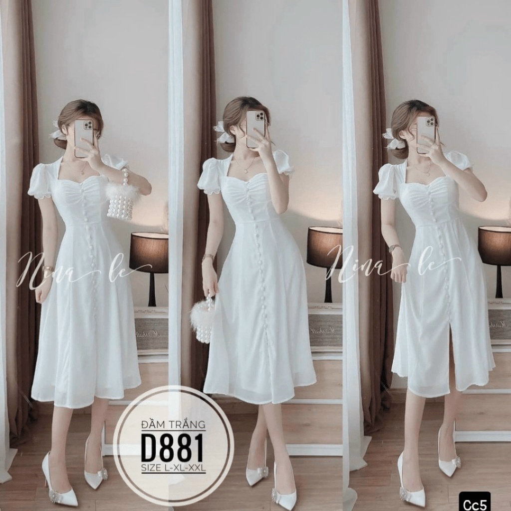 Sale Lớn Mẫu Mới Ra KHo--- Đầm Đũi Nhăn Có Hàng Cúc Áo Dài Nhìn Giản Đơn NHưng Cực Xinh UP