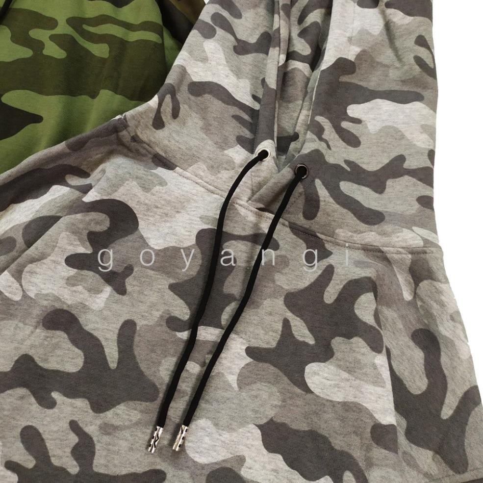 HOT SALE- Áo hoodie camo oversize Unisex phong cách Hàn Quốc - áo cực chất