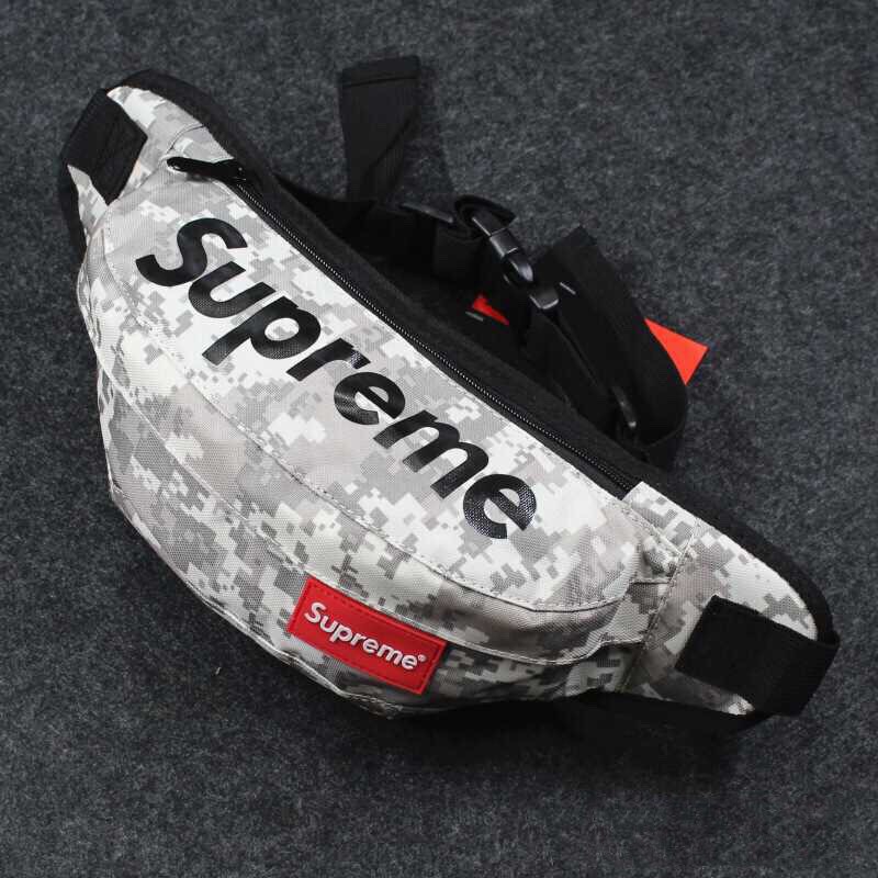 Túi đeo chéo Supreme Camo Xám | Đỏ